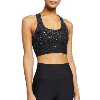 Betsey Johnson Metallic Star Extended Sports Bra
