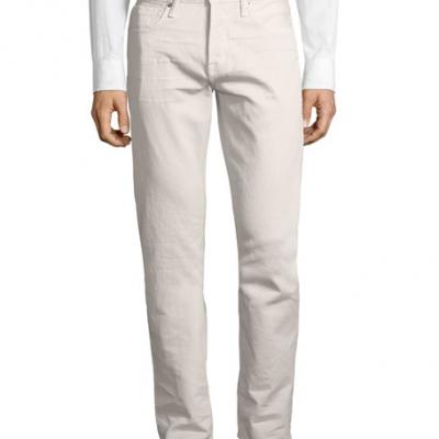 TOM FORD Western Corduroy Straight-Fit Pants, Bone (Neutral)