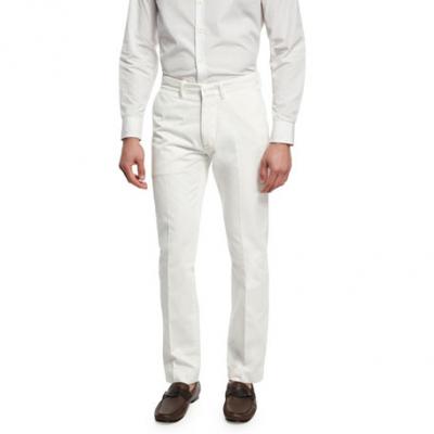 TOM FORD Classic Chino Pants, White
