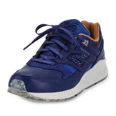 New Balance Mens ML530 Leather Trainer Sneaker, Blue/Brown