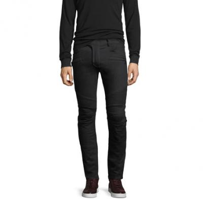 Balmain Skinny-Fit Saturated Clean Denim Biker Jeans