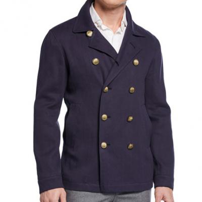 Brunello Cucinelli Mens Cotton Double-Breasted Caban Jacket
