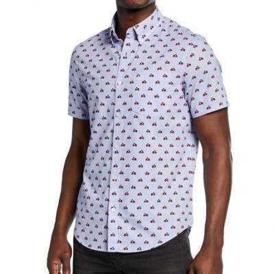 Penguin Mens Printed Vespa Sport Shirt