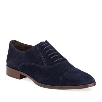 Bruno Magli Mens Caymen Suede Cap-Toe Oxfords