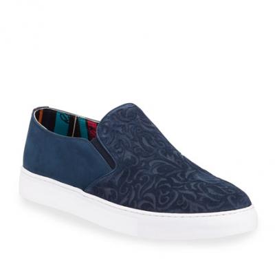 Robert Graham Mens Cormac Suede Slip-On Sneakers