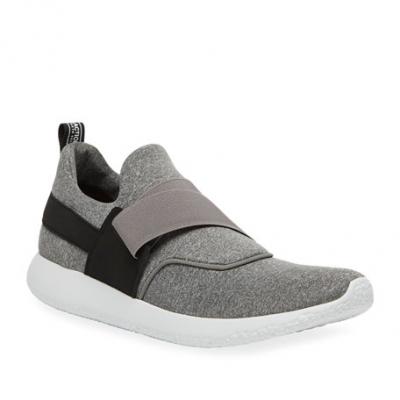 Kenneth Cole Reaction Mens Trayn Slip-On Neoprene Sneakers, Gray