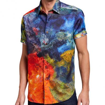Robert Graham Mens Mabson Short-Sleeve Sport Shirt