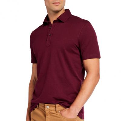 Brunello Cucinelli Mens Solid French-Collar Polo Shirt