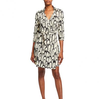 Julie Brown Milo Wrap-Front Stretch Dress