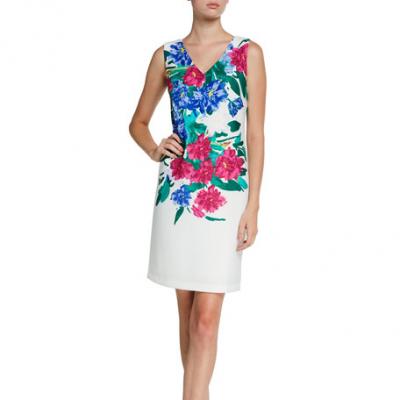 Donna Ricco Printed Sleeveless Sheath Dress