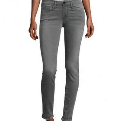 FRAME Le Skinny de Jeanne Double Raw-Hem Jeans, Marview