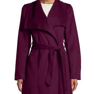 T Tahari Ella Double-Face Wool Wrap Coat
