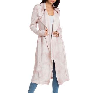 Badgley Mischka Tie-Dye Trench Coat