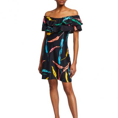Julie Brown Selina Off-the-Shoulder Cocktail Dress