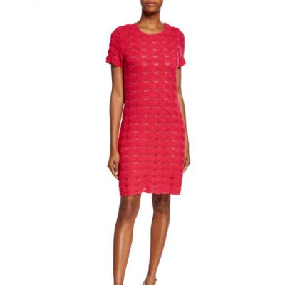 MICHAEL Michael Kors Crochet Scallop Sheath Dress