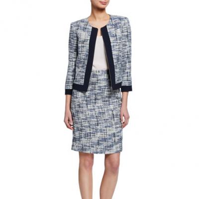 Tahari ASL Boucle 2-Piece Skirt Suit
