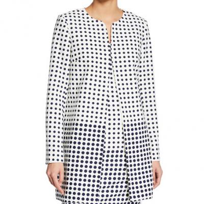Karl Lagerfeld Paris Polka Dot Topper Jacket
