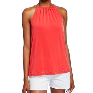 MICHAEL Michael Kors Halter Chain-Strap Grommet Top