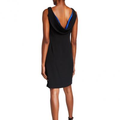 Karl Lagerfeld Paris Sleeveless Drape-Back Sheath Dress