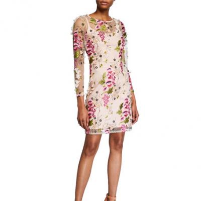 Stella Show Stopper Floral Embroidered Mesh Dress