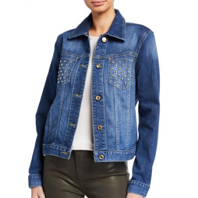 MICHAEL Michael Kors Stud Pocket Denim Jacket