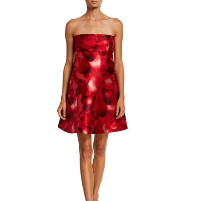 Valentino Strapless LAmour Cocktail Dress