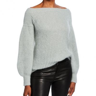 Valentino Boat-Neck Wool-Blend Sweater