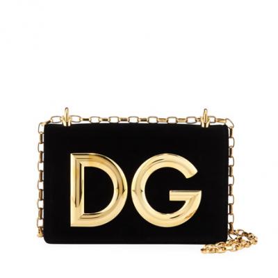Dolce & Gabbana DG Millennials Velvet Crossbody Bag