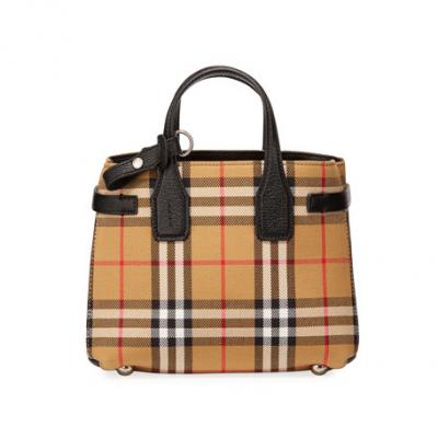 Burberry Vintage Check Medium Top-Handle Bag