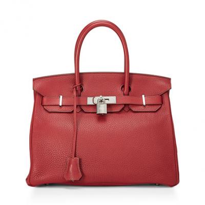 Hermès Clemence Birkin Satchel Bag