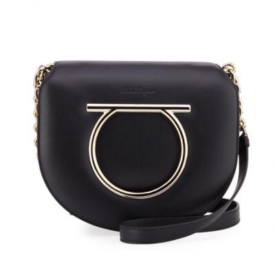 Salvatore Ferragamo Gancini Small Flap-Top Crossbody Bag
