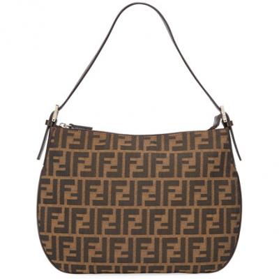 Fendi Zucca Canvas Shoulder Bag