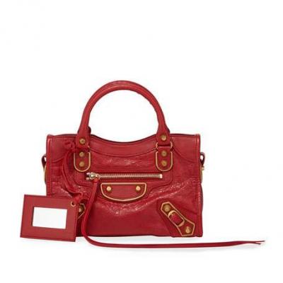 Balenciaga Metallic Edge City Mini Leather Satchel Bag