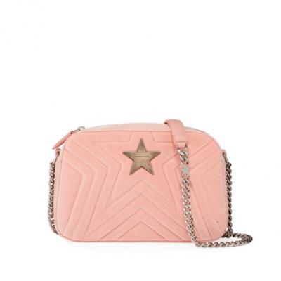 Stella McCartney Stella Quilted Velvet Star Shoulder Bag
