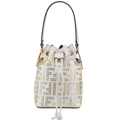 Fendi Mon Tresor Mini Studded FF Bucket Bag