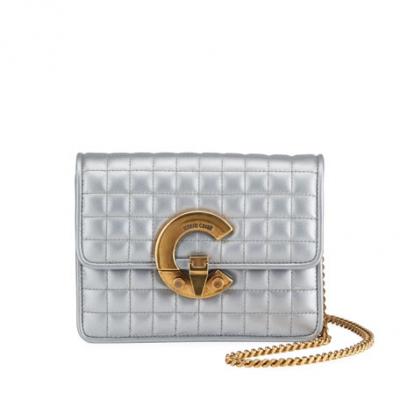 Roberto Cavalli Metallic Quilted Convertible Belt Bag
