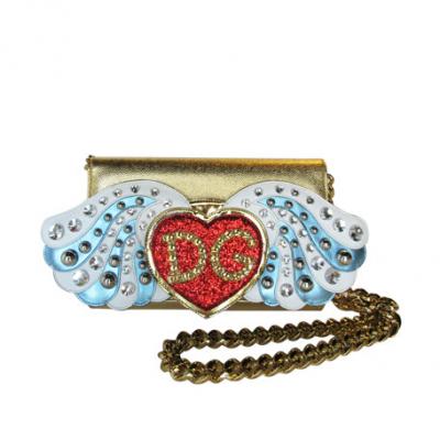 Dolce & Gabbana Medium DG Angel Heart Embellished Shoulder Bag