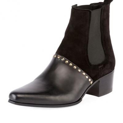 Balmain Artemisia Studded Chelsea Boot, Black