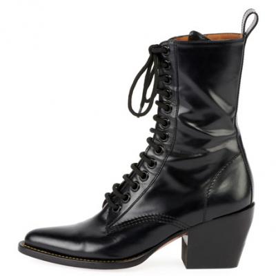 Chloe Rylee 90MM High Lace Up Buckle Boot