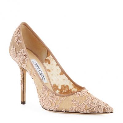 Jimmy Choo Love Lace Pointed Pumps