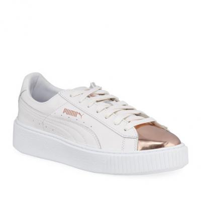 Puma Basket Metallic Low-Top Platform Sneakers