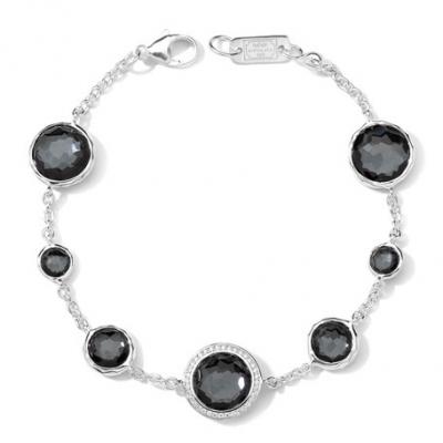 Ippolita Lollipop Hematite Station Bracelet w/ Diamonds