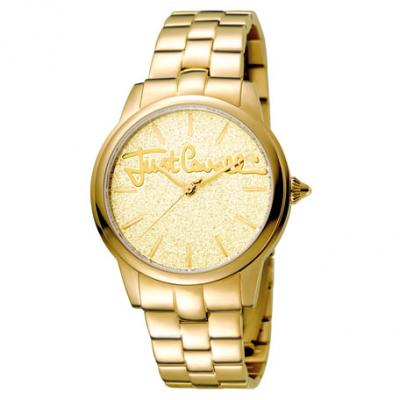 Just Cavalli 36mm Glam Chic Mohair Bracelet Watch, Gold