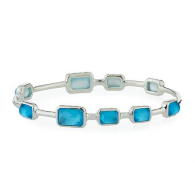 Ippolita 925 Rock Candy Wonderland 9-Stone Bangle in Ice