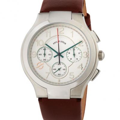 Philip Stein Large Classic Chronograph Watch, Brown