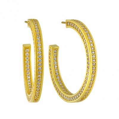 Freida Rothman Radiance Hoop Earrings