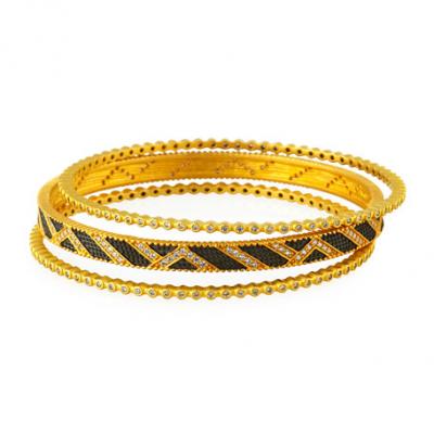 Freida Rothman Textured Ornaments Bangles, Set of 3