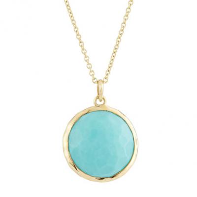Ippolita 18K Lollipop Medium Round Pendant Necklace in Turquoise