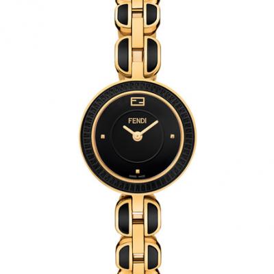 Fendi Fendi My Way 28mm Jewelry Watch w/ Ceramic, Black/Gold