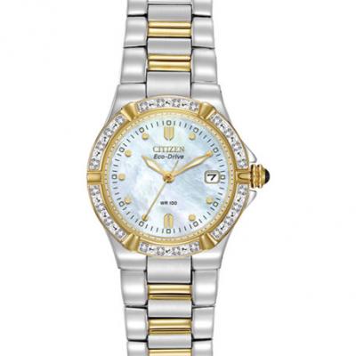 Citizen 26mm Riva Diamond Watch with Bracelet Strap, Two-Tone